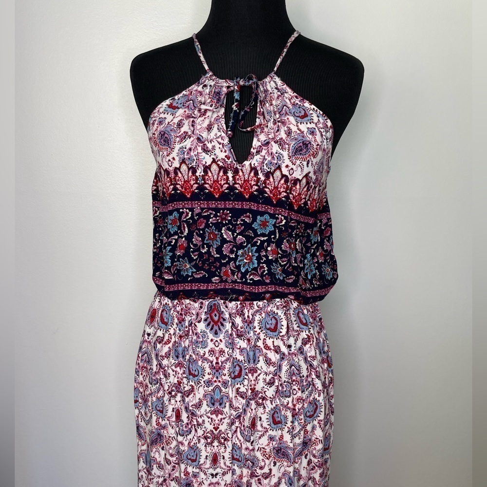Sandra Venditti boho halter neck maxi dress